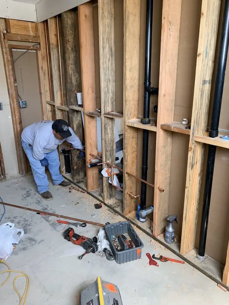 Commercial rough-in plumbing for Gas Line Repair in East Granby